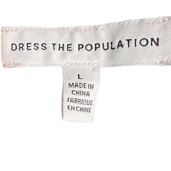 Dress the Population Brown Gold Pleated Metallic Midi Dress L Sleeveless Party - Picture 6 of 10